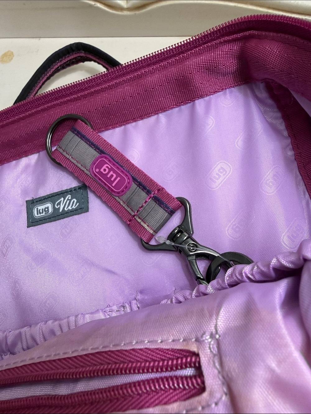 Striped Pink & Purple Utility Backpack from LUG - Picture 6 of 9
